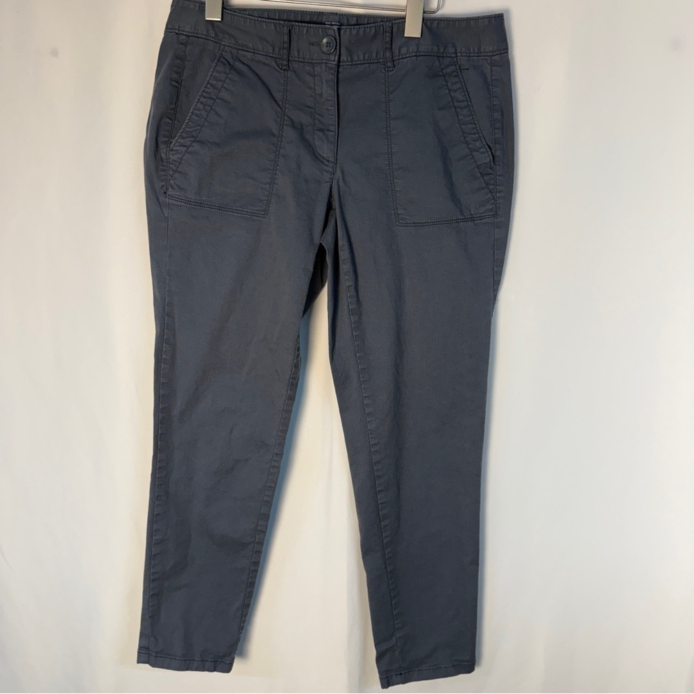 LOFT Women's Relaxed Skinny Chino Pants, Gray, patch pockets, tapered leg, comfy